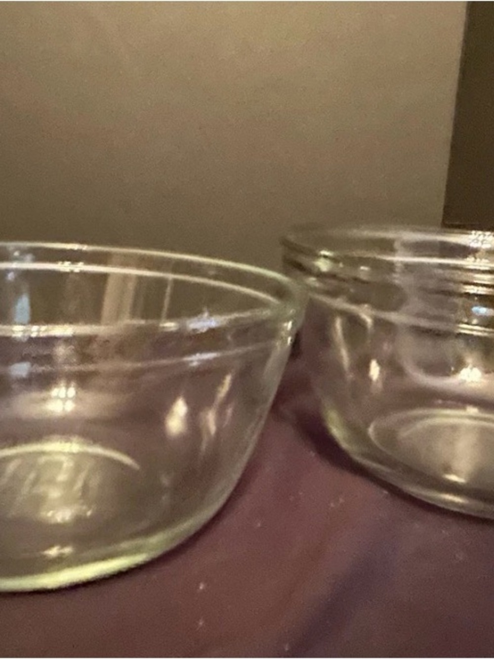Anchor Hocking Clear Glass Oven Proof Mixing Bowls Set Of 2